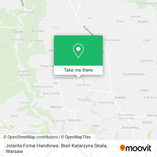 Jolanta Firma Handlowa. Bień Katarzyna Skała map