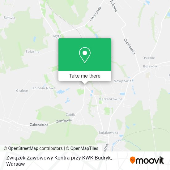 Карта Związek Zawowowy Kontra przy KWK Budryk