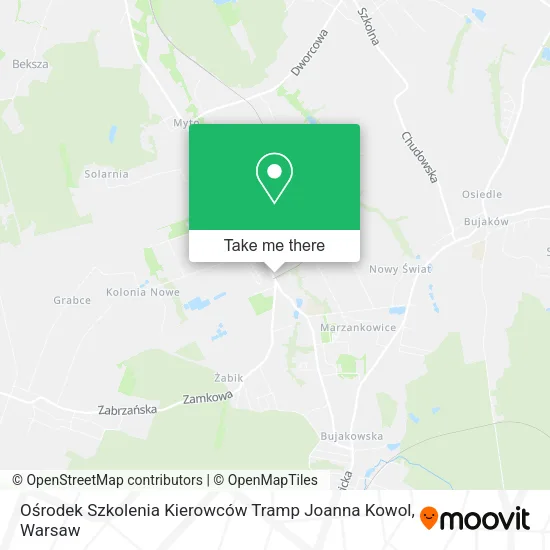 Карта Ośrodek Szkolenia Kierowców Tramp Joanna Kowol