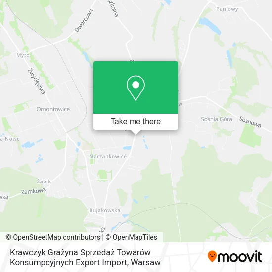 Карта Krawczyk Grażyna Sprzedaż Towarów Konsumpcyjnych Export Import