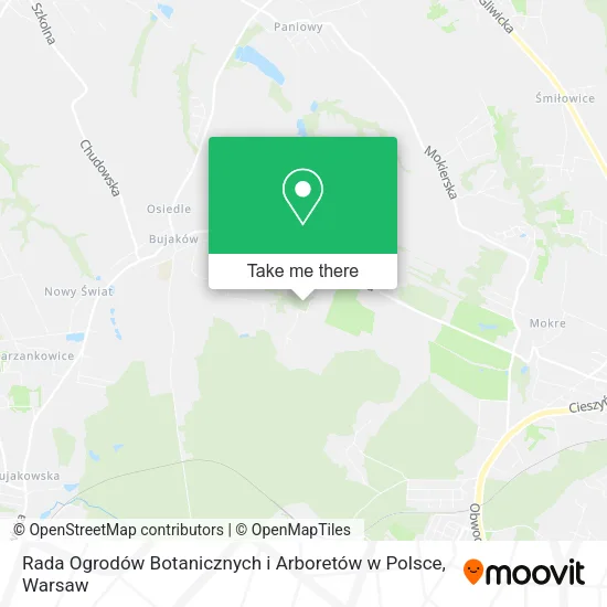 Rada Ogrodów Botanicznych i Arboretów w Polsce map