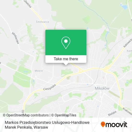 Markos Przedsiębiorstwo Usługowo-Handlowe Marek Penkała map