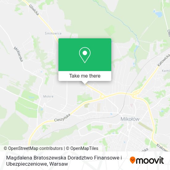 Magdalena Bratoszewska Doradztwo Finansowe i Ubezpieczeniowe map