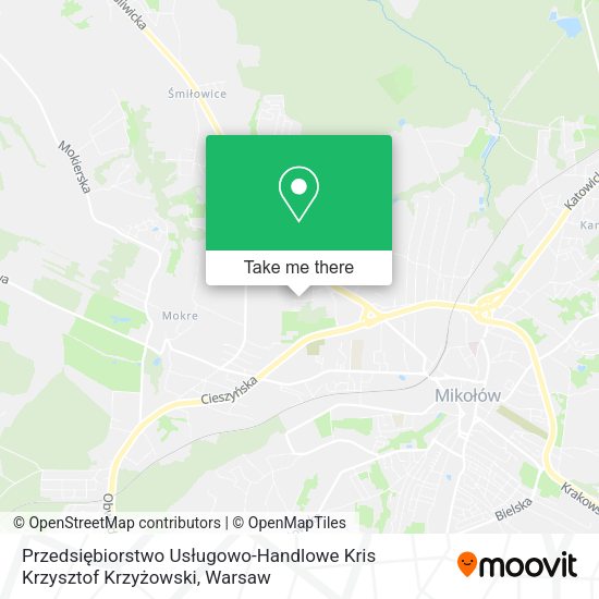 Przedsiębiorstwo Usługowo-Handlowe Kris Krzysztof Krzyżowski map