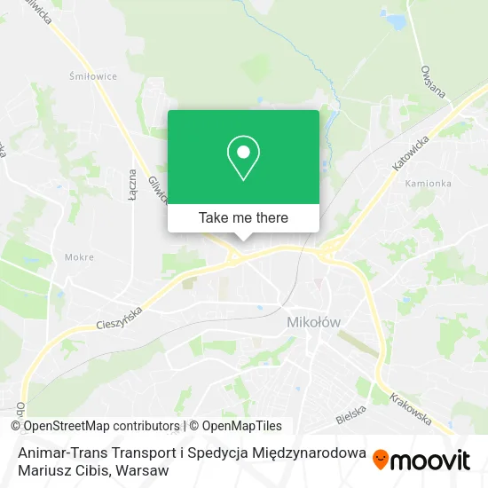 Карта Animar-Trans Transport i Spedycja Międzynarodowa Mariusz Cibis