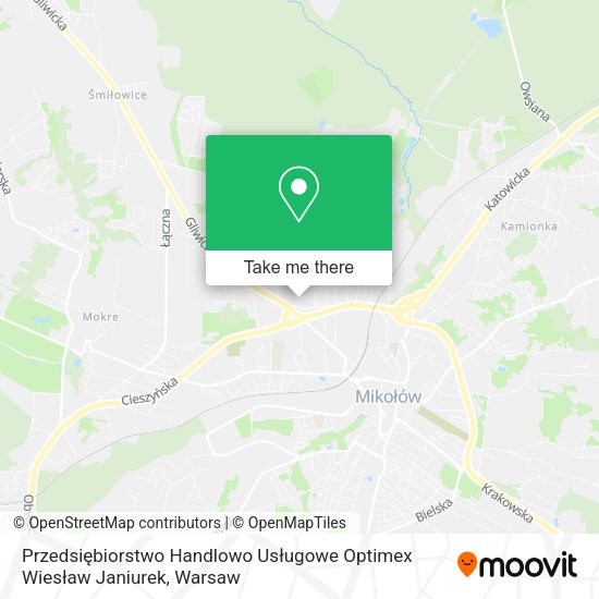 Przedsiębiorstwo Handlowo Usługowe Optimex Wiesław Janiurek map