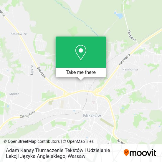 Adam Kansy Tlumaczenie Tekstów i Udzielanie Lekcji Języka Angielskiego map