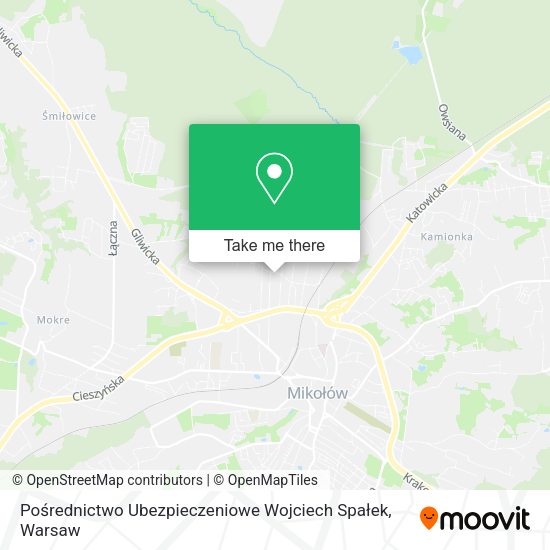 Pośrednictwo Ubezpieczeniowe Wojciech Spałek map