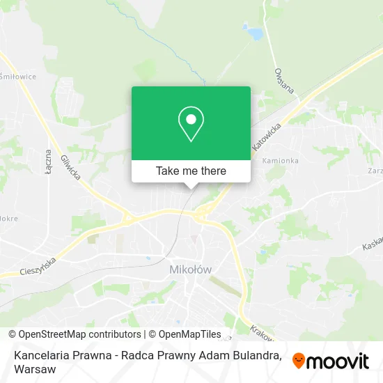 Карта Kancelaria Prawna - Radca Prawny Adam Bulandra