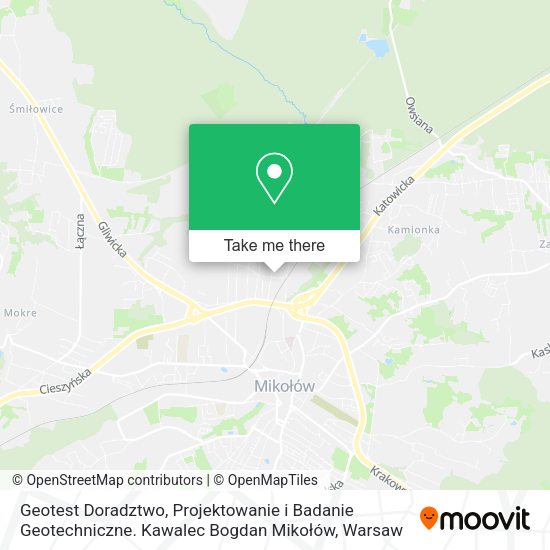 Geotest Doradztwo, Projektowanie i Badanie Geotechniczne. Kawalec Bogdan Mikołów map