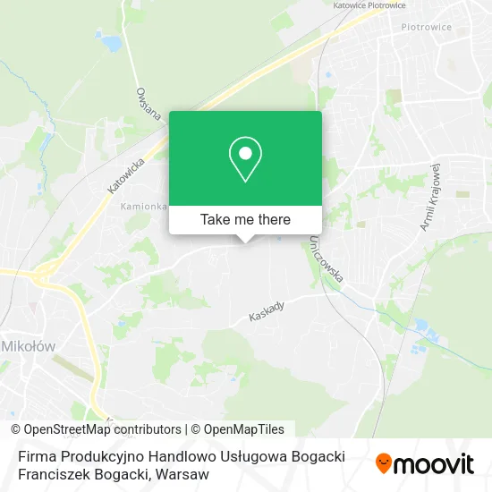 Карта Firma Produkcyjno Handlowo Usługowa Bogacki Franciszek Bogacki