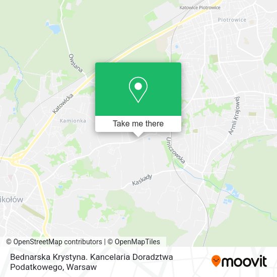 Bednarska Krystyna. Kancelaria Doradztwa Podatkowego map