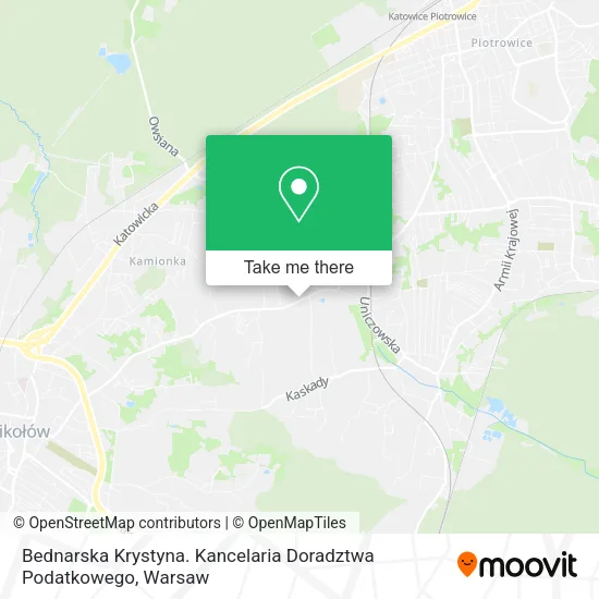 Карта Bednarska Krystyna. Kancelaria Doradztwa Podatkowego