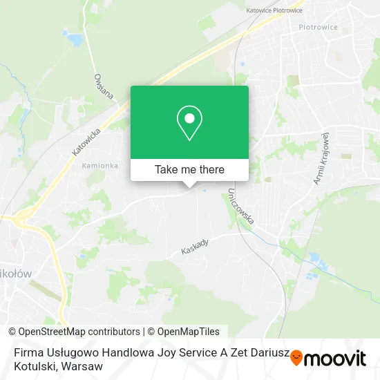 Карта Firma Usługowo Handlowa Joy Service A Zet Dariusz Kotulski