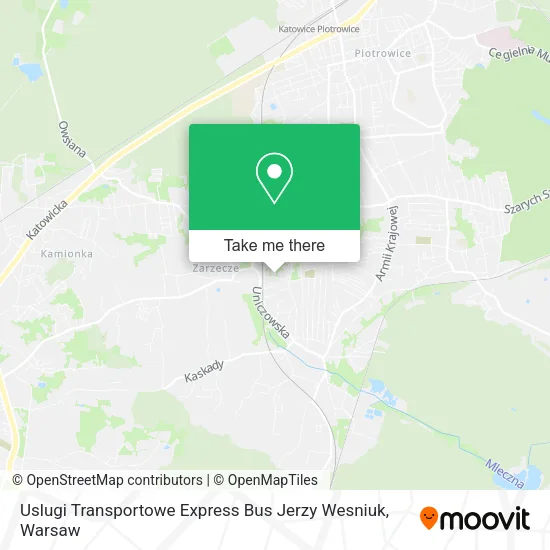 Карта Uslugi Transportowe Express Bus Jerzy Wesniuk