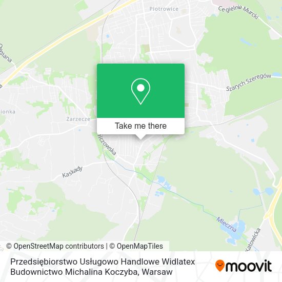 Przedsiębiorstwo Usługowo Handlowe Widlatex Budownictwo Michalina Koczyba map