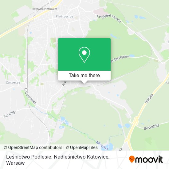 Leśnictwo Podlesie. Nadleśnictwo Katowice map