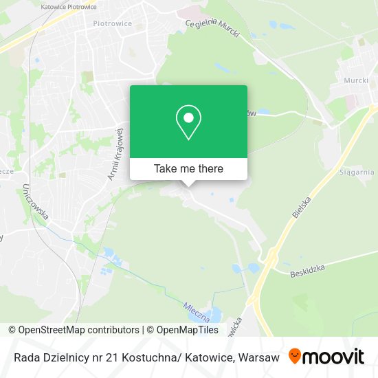 Rada Dzielnicy nr 21 Kostuchna/ Katowice map