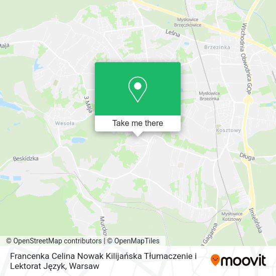 Francenka Celina Nowak Kilijańska Tłumaczenie i Lektorat Język map