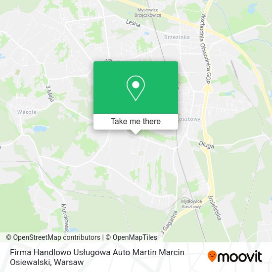 Firma Handlowo Usługowa Auto Martin Marcin Osiewalski map