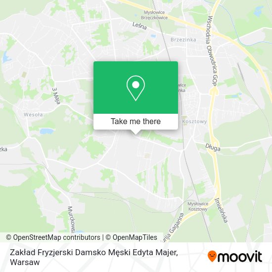 Zakład Fryzjerski Damsko Męski Edyta Majer map