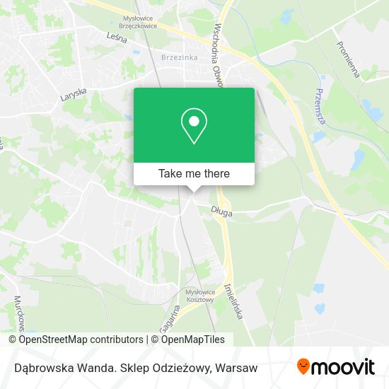 Dąbrowska Wanda. Sklep Odzieżowy map