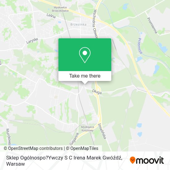 Sklep Ogólnospo?Ywczy S C Irena Marek Gwóźdź map