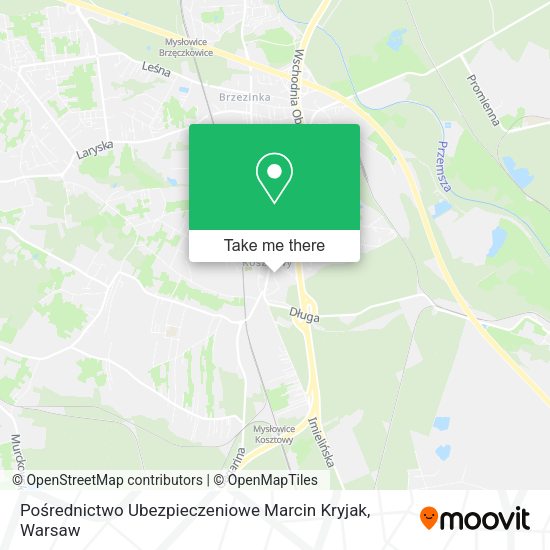 Pośrednictwo Ubezpieczeniowe Marcin Kryjak map