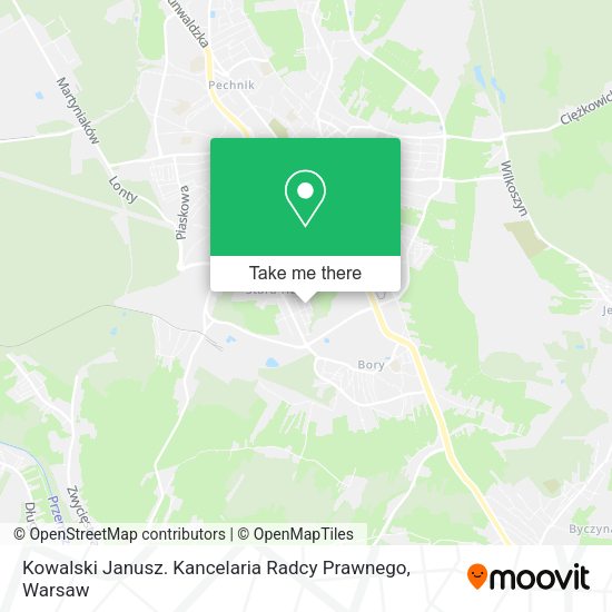 Kowalski Janusz. Kancelaria Radcy Prawnego map