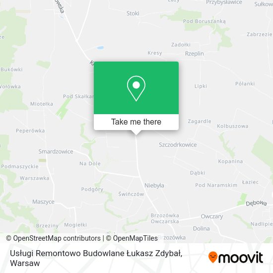 Usługi Remontowo Budowlane Łukasz Zdybał map