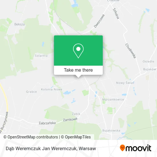 Dąb Weremczuk Jan Weremczuk map