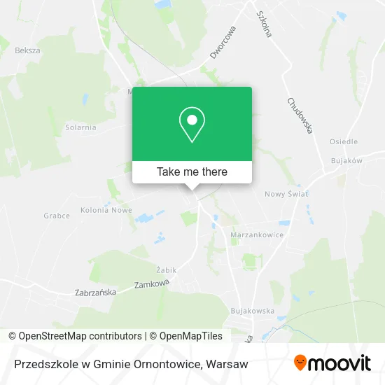 Карта Przedszkole w Gminie Ornontowice