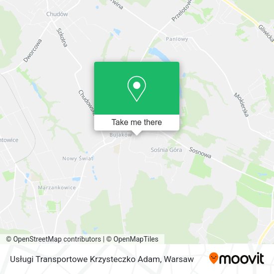 Карта Usługi Transportowe Krzysteczko Adam