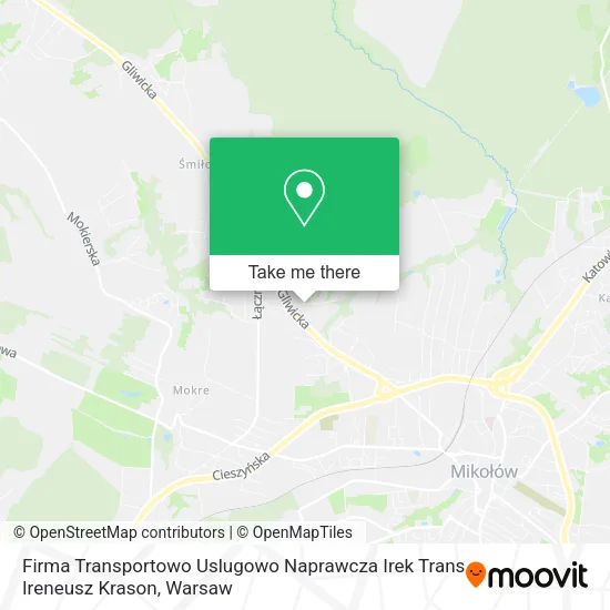 Карта Firma Transportowo Uslugowo Naprawcza Irek Trans Ireneusz Krason