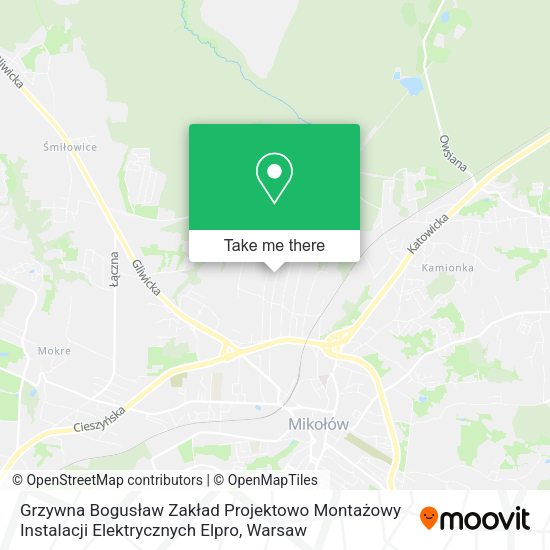 Grzywna Bogusław Zakład Projektowo Montażowy Instalacji Elektrycznych Elpro map