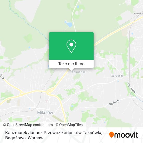 Kaczmarek Janusz Przewóz Ładunków Taksówką Bagażową map