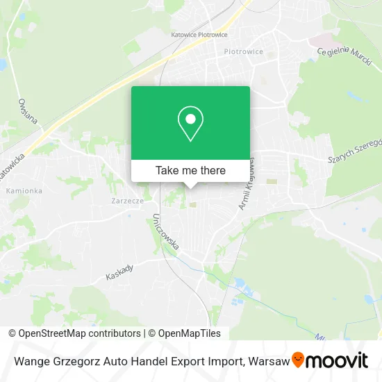 Карта Wange Grzegorz Auto Handel Export Import