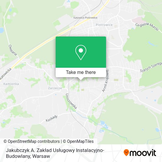 Карта Jakubczyk A. Zakład Usługowy Instalacyjno-Budowlany