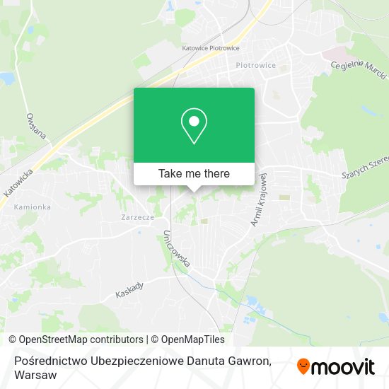 Pośrednictwo Ubezpieczeniowe Danuta Gawron map