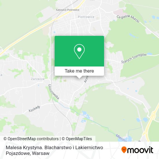 Malesa Krystyna. Blacharstwo i Lakiernictwo Pojazdowe map