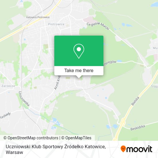 Uczniowski Klub Sportowy Źródełko Katowice map