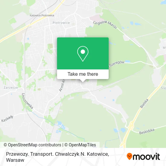 Карта Przewozy. Transport. Chwalczyk N. Katowice
