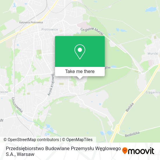 Przedsiębiorstwo Budowlane Przemysłu Węglowego S.A. map