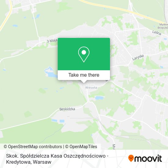 Skok. Spółdzielcza Kasa Oszczędnościowo - Kredytowa map