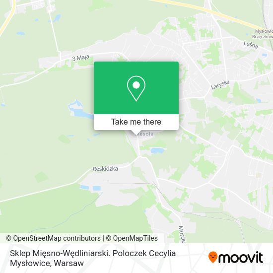 Sklep Mięsno-Wędliniarski. Poloczek Cecylia Mysłowice map