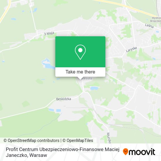 Profit Centrum Ubezpieczeniowo-Finansowe Maciej Janeczko map