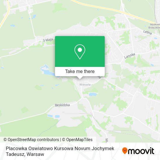 Placowka Oswiatowo Kursowa Novum Jochymek Tadeusz map