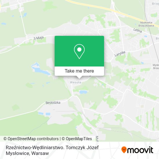 Rzeźnictwo-Wędliniarstwo. Tomczyk Józef Mysłowice map