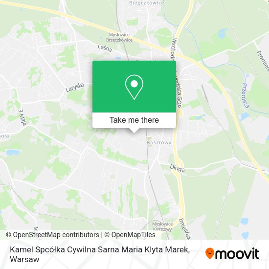 Kamel Spcółka Cywilna Sarna Maria Klyta Marek map