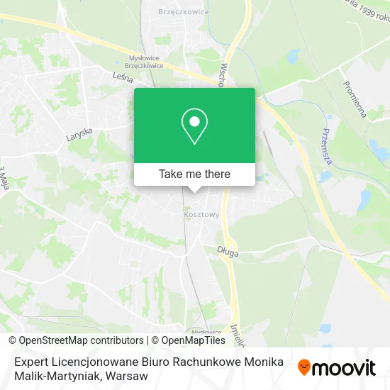 Карта Expert Licencjonowane Biuro Rachunkowe Monika Malik-Martyniak